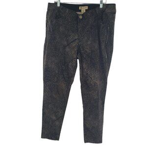 Democracy AB Technology Snakeskin Print‎ Size 20W Skinny Leg Jeans Brown black